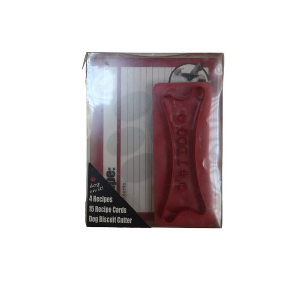 Dog Biscuit Cutter Recipes Gift Set Blank Recipe Cards NEW - Picture 1 of 3